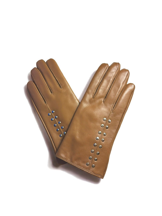 LADIES LEATHER GLOVE - COGNAC