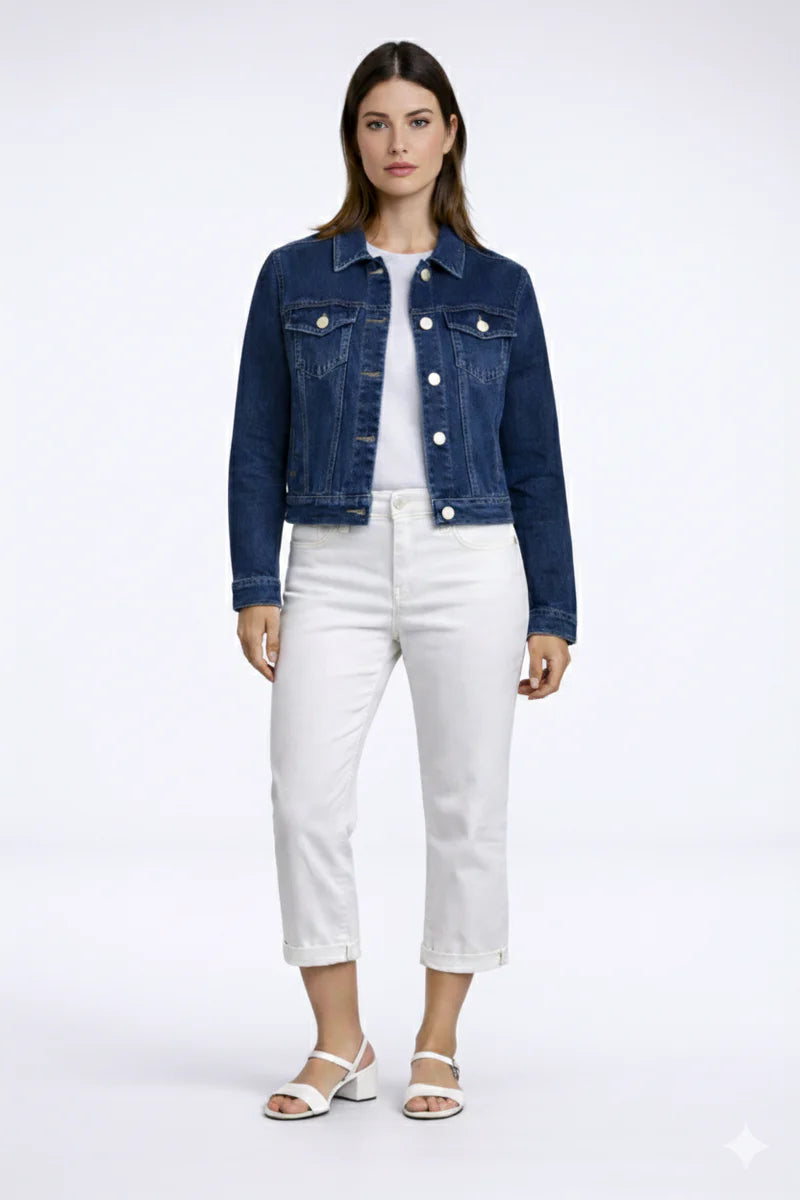 CARRELI PREMIUM DENIM JACKET - DARK DENIM - Vi-Leen's Fashions