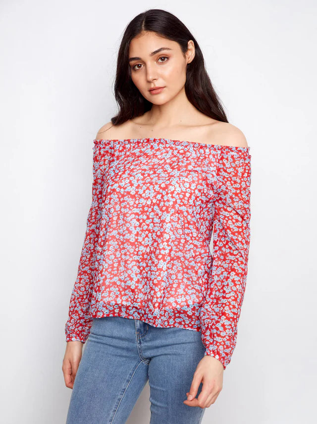 CHARLIE B WEAR ME 2 WAYS PRINT TOP - DIXIE - Vi-Leen's Fashions