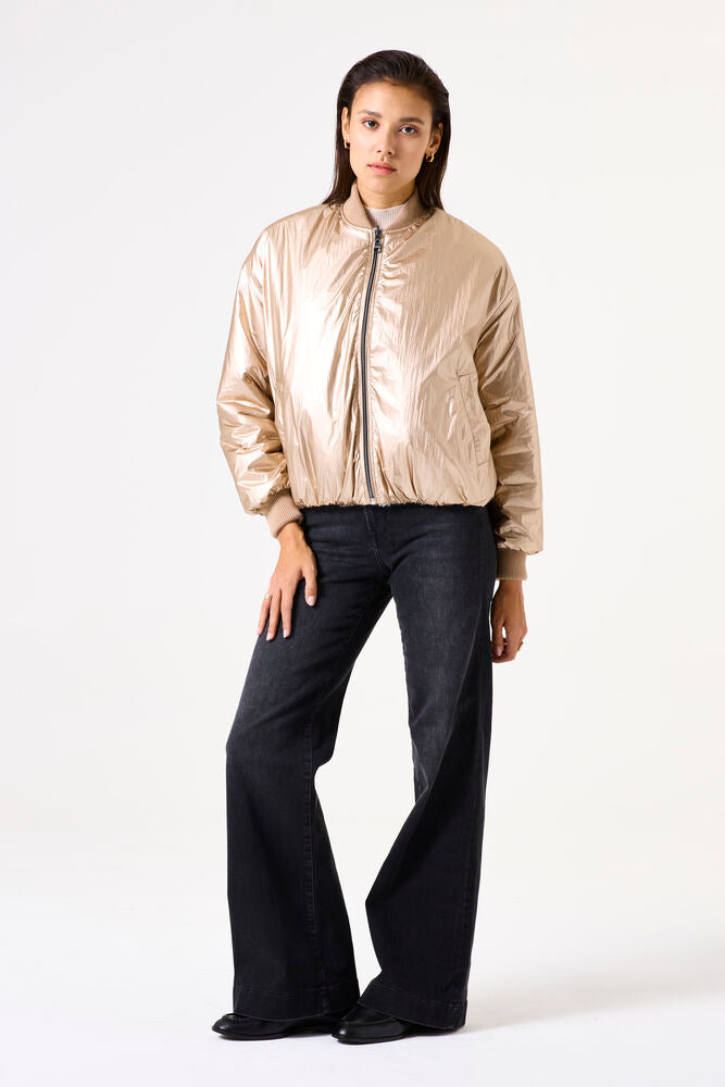 GARCIA REVERSIBLE FAUX FUR JACKET - BEIGE - Vi-Leen's Fashions