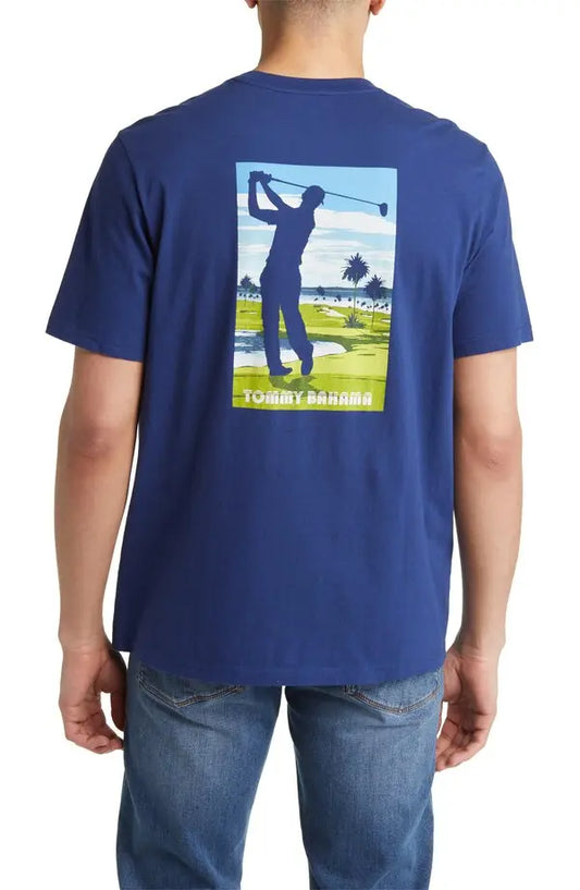 TOMMY BAHAMA MILLION DOLLAR SWING TEE - BLUE - Vi-Leen's Fashions